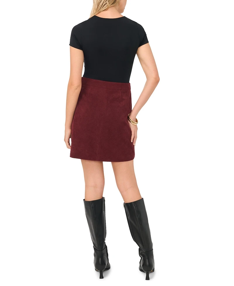Vince Camuto Women's Buckle Detail Mini Skirt