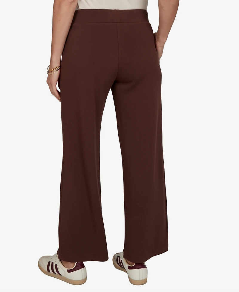 Ruby Rd. Petite Pull-On Wide-Leg Knit Pants