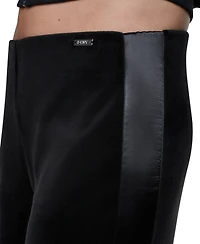 Dkny Jeans Petite Velour Wide-Leg Pull-On Pants