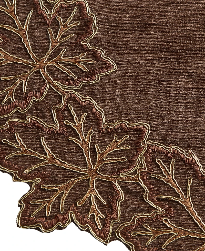 Lenox Lurex Leaves Velvet Round Placemat, 15" x 15"