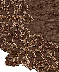 Lenox Lurex Leaves Velvet Round Placemat, 15" x 15"