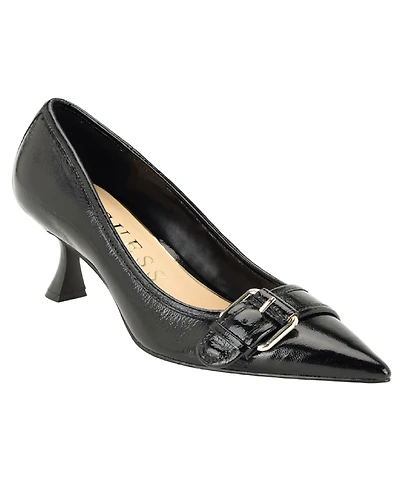 Guess Women's Andey Buckle Sculpted Kitten Heel Pumps