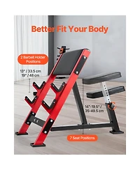 Vevor Preacher Curl Bench Adjustable Home Gym Biceps Machine Barbell Equipment