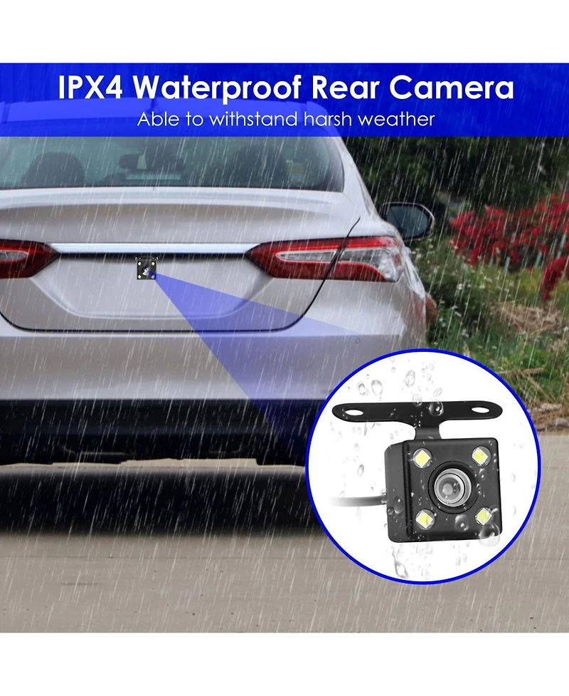 Neewer WiFi Fhd 1080P Car Dash Cam 3 Channels Front Rear Inside Dash Camera with Loop Recording Reversing Visual 170degree(s)