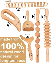 Lovery 6 Piece Wooden Body Care Massage Tool Kit