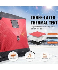 Vevor 4-6 Person Ourdoor Portable Ice Shelter Pop-Up Ice Fishing Shanty Tent