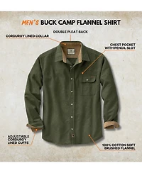Legendary Whitetails Big & Tall Buck Camp Long Sleeve Casual Fit Button Down Shirt