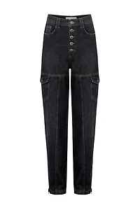 Pcfg Men's Women's Your Itch Zip-Detail Cotton Denim Pants