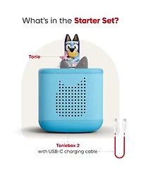Tonies Bluey Toniebox 2 Screen-Free Interactive Starter Set, Ages 1+