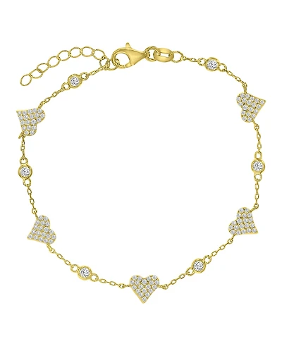 Macy's 14k Gold-Plated Casual Heart Fashion Bracelet