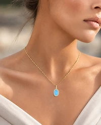 Macy's 14k Gold-Plated Turquoise Crystal Necklace