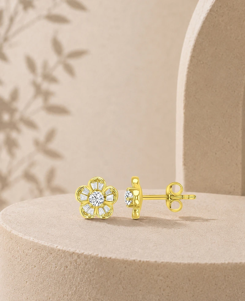 Macy's 14k Gold-Plated Daily Flower Stud Earrings