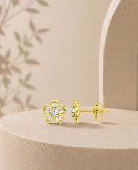 Macy's 14k Gold-Plated Daily Flower Stud Earrings