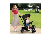 Kinder King 8-in-1 Folding Kids Tricycle Stroller with Adjustable Push Handle, Convertible Toddler
