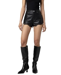 Blank Nyc Women's High-Rise Lace Trim Shorts