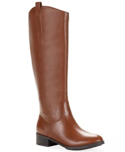 Style Co Womens Valoraa Round Toe Full Zip Riding Boots Regular Wide Calf