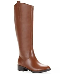 Style Co Womens Valoraa Round Toe Full Zip Riding Boots Regular Wide Calf
