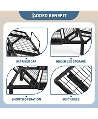 homfan Foldable Metal Platform Bed Frame