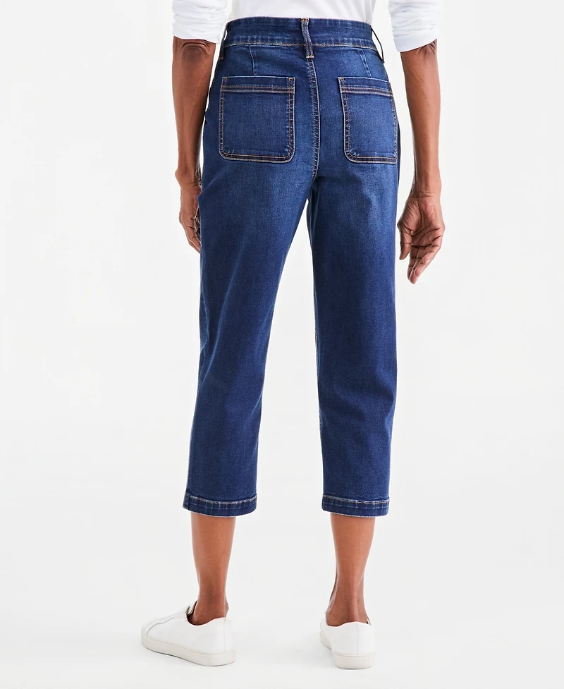 Style & Co Women's High-Rise Pull-On Utility Ankle Jeans, Macy's Exclusive