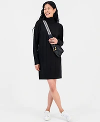 Style & Co Petite Luxsoft Turtleneck Long-Sleeve Sweater Dress, Macy's Exclusive