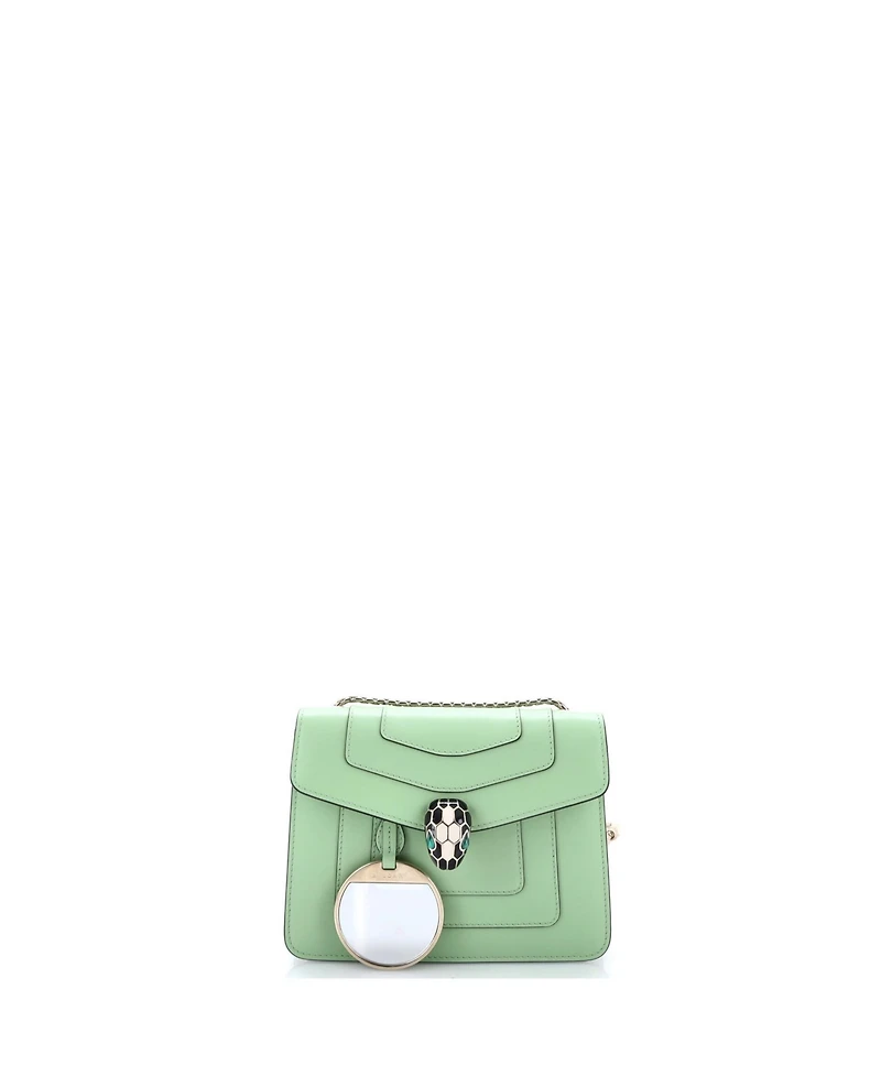 Pre-Owned Bvlgari Small Serpenti Forever Square Shoulder Bag Leather