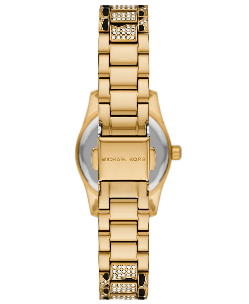 Michael Michael Kors Women's Lexington Three-Hand Animal Print Stainless Steel Watch 26mm