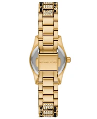 Michael Michael Kors Women's Lexington Three-Hand Animal Print Stainless Steel Watch 26mm