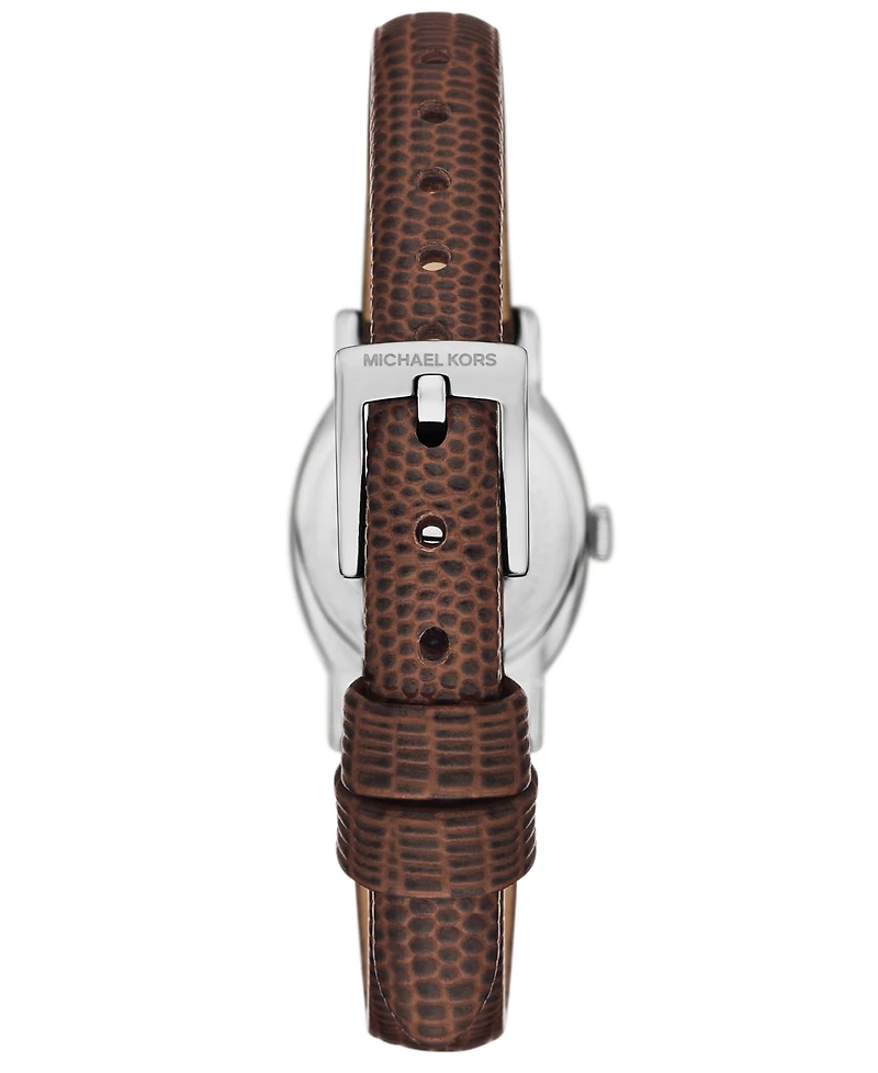 Michael Michael Kors Women's Maude Three-Hand Brown Leather Watch 21mm