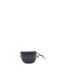 Pre-Owned Loewe Mini Gate Leather Shoulder Leather with Raffia