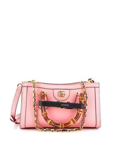 Pre-Owned Gucci Small Diana Nm Convertible Shoulder Bag Leather