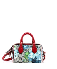 Pre-Owned Gucci Nano Convertible Boston Bag Blooms Print Gg Coated Canvas