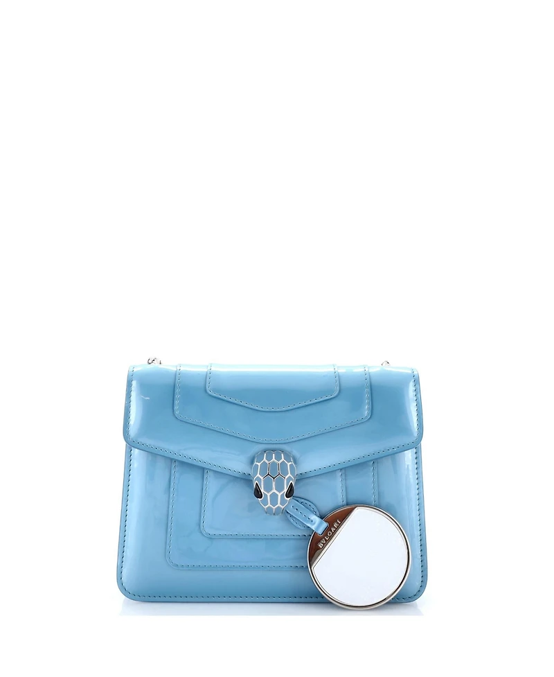 Pre-Owned Bvlgari Small Serpenti Forever Square Shoulder Bag Patent