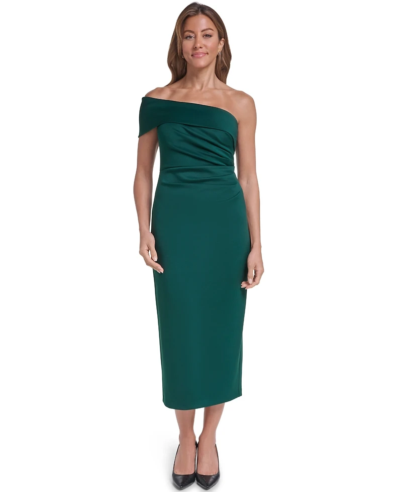 Eliza J Women's Off-the-Shoulder Side-Tuck Long Dress