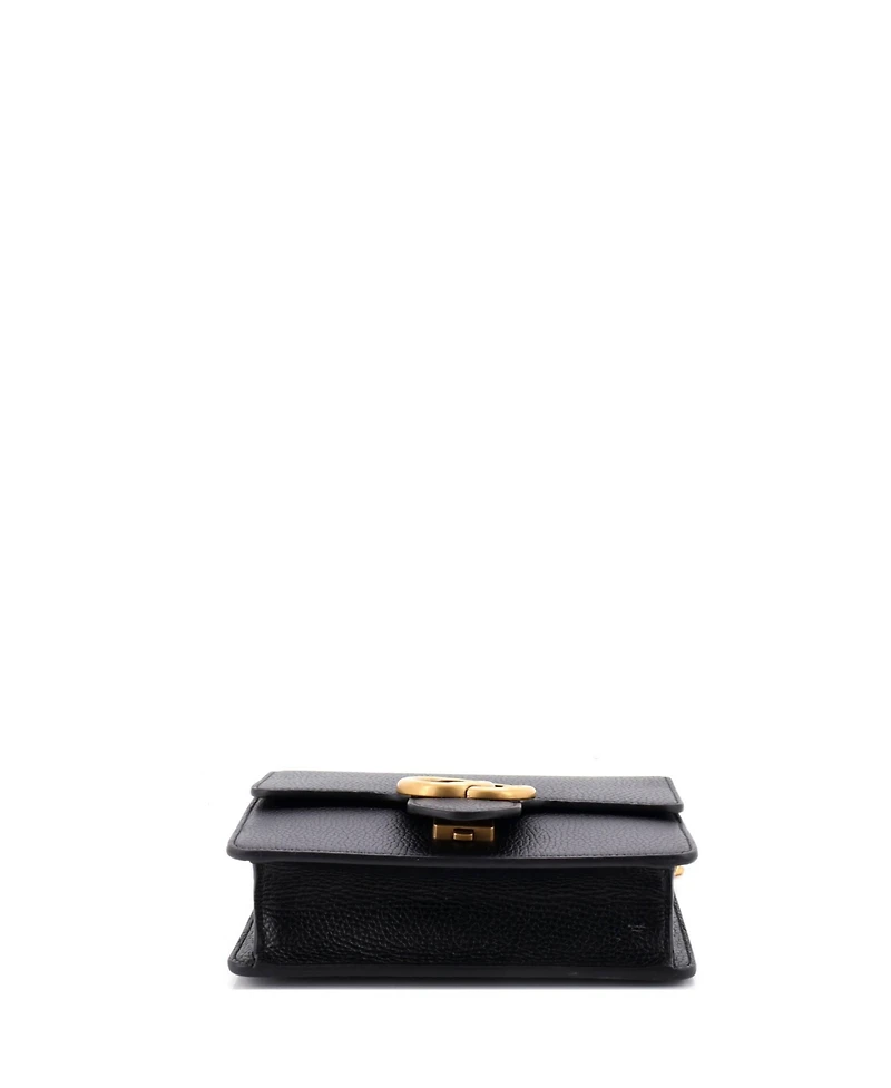 Pre-Owned Gucci Small Gg Marmont Chain Shoulder Bag Leather