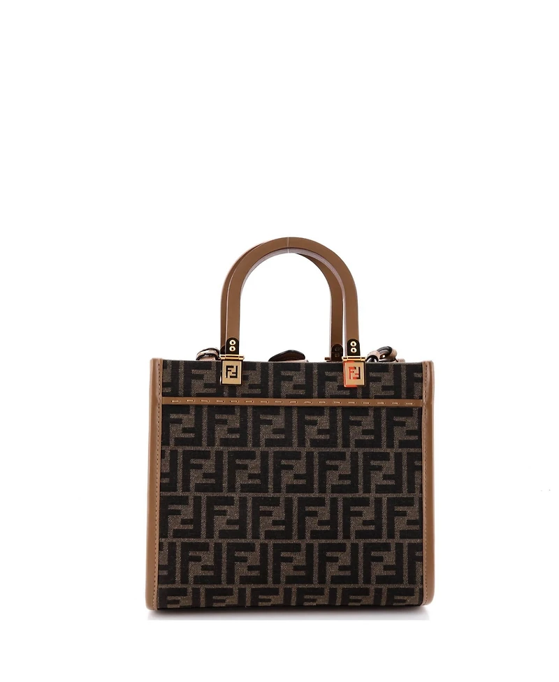 Pre-Owned Fendi Small Sunshine Shopper Tote Zucca Canvas