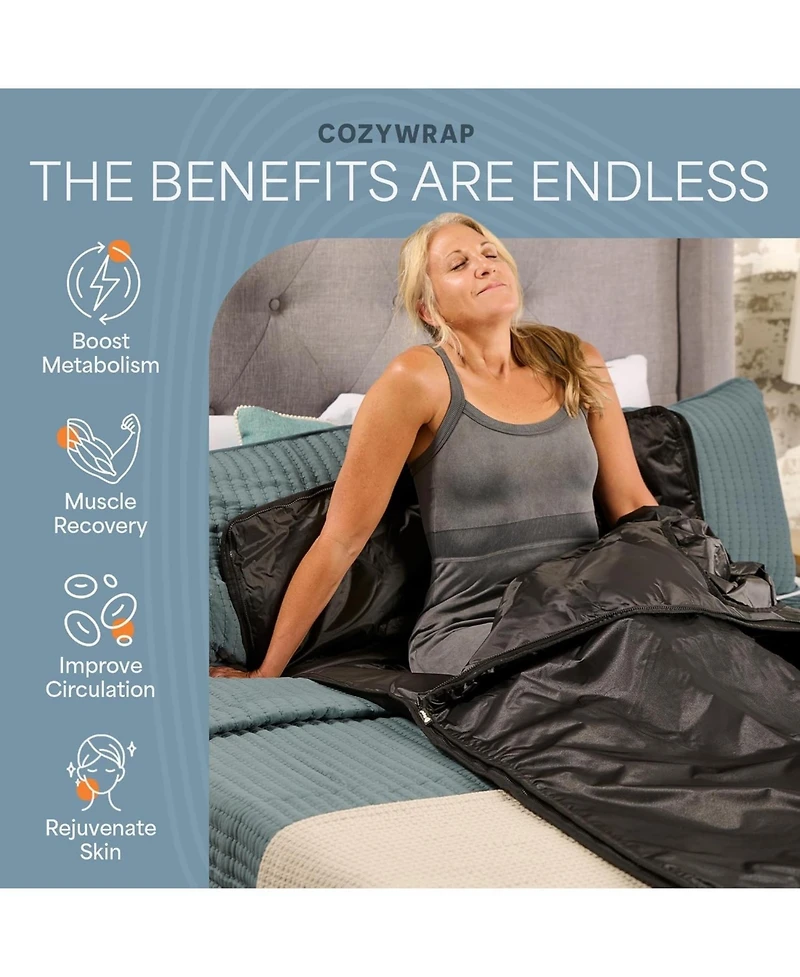 Lifepro CozyWrap Infrared Sauna Blanket – Dual Zone Portable Infrared Blanket with 90–180degree(s)F Heat Control for Home Spa Wellness