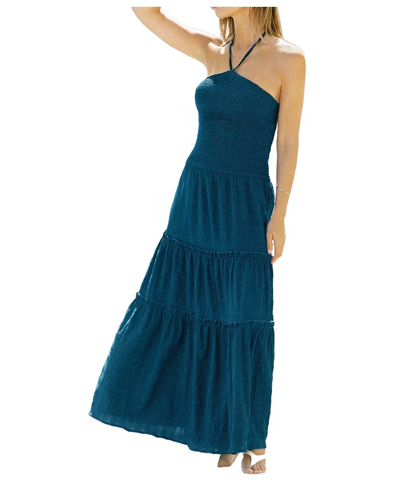 Cupshe Women's Tahiti Beach Teal Maxi Dress