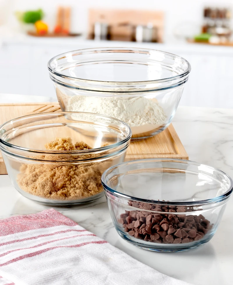 Anchor Hocking Essentials Set of 3 Mixing Bowls