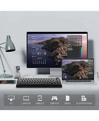 Aula F75 Max Wireless Mechanical Keyboard with Tft Smart Screen, Tri-Mode Connectivity, Hot Swappable, Rgb Backlit, Volume Knob, 75% Gasket Mount