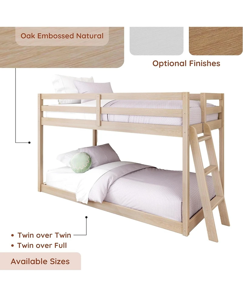 Grain & Grove Bear Plywood Twin/Twin Low Bunk