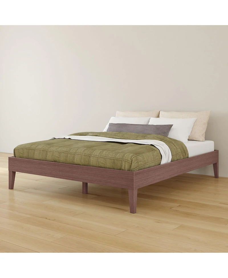 Grain & Grove Bear Platform Bed Oak Embossed