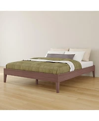 Grain & Grove Bear Platform Bed Oak Embossed