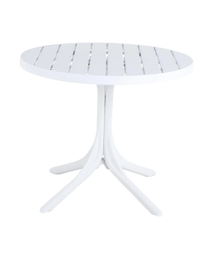 Streamdale Furniture Summer 36-Inch Modern Round Indoor/Outdoor Plastic Dining Table