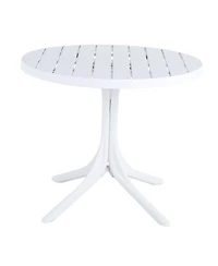 Streamdale Furniture Summer 36-Inch Modern Round Indoor/Outdoor Plastic Dining Table
