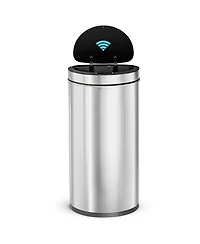 Home Zone Living 16 Gallon Motion Sensor Automatic Kitchen Trash Can with Liner-Free Stainless Steel 60 Liter Capacity