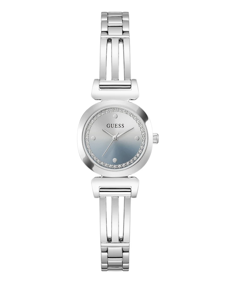 Guess Women's Quartz Silver-Tone Stainless Steel Watch 24mm