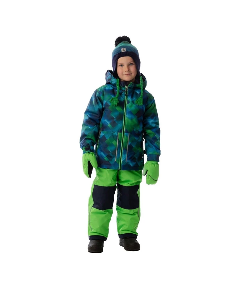 Deux par Little and Big Boy(6-14) Light Weight Two Piece Chill Snowsuit Checkered Print