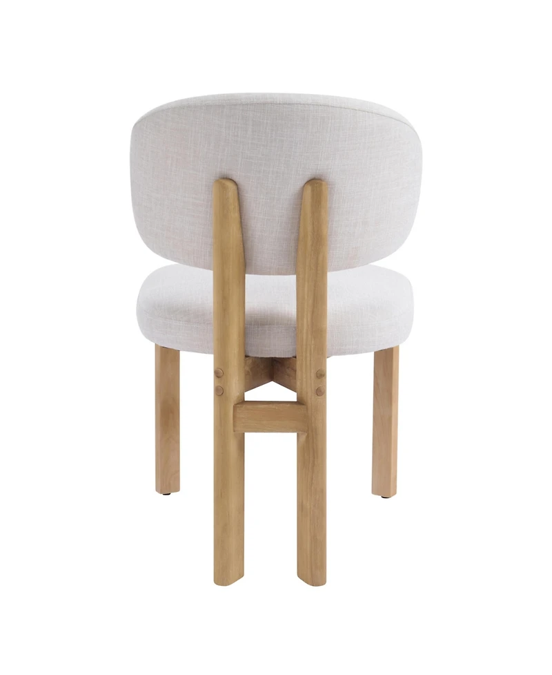 Boyel Living 2-Piece Dining Chairs, Fabric and Solid Wood Frame, Ergonomic Upholstered Kitchen Chairs