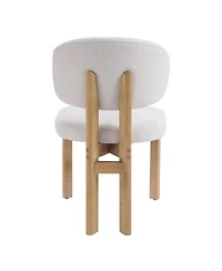 Boyel Living 2-Piece Dining Chairs, Fabric and Solid Wood Frame, Ergonomic Upholstered Kitchen Chairs