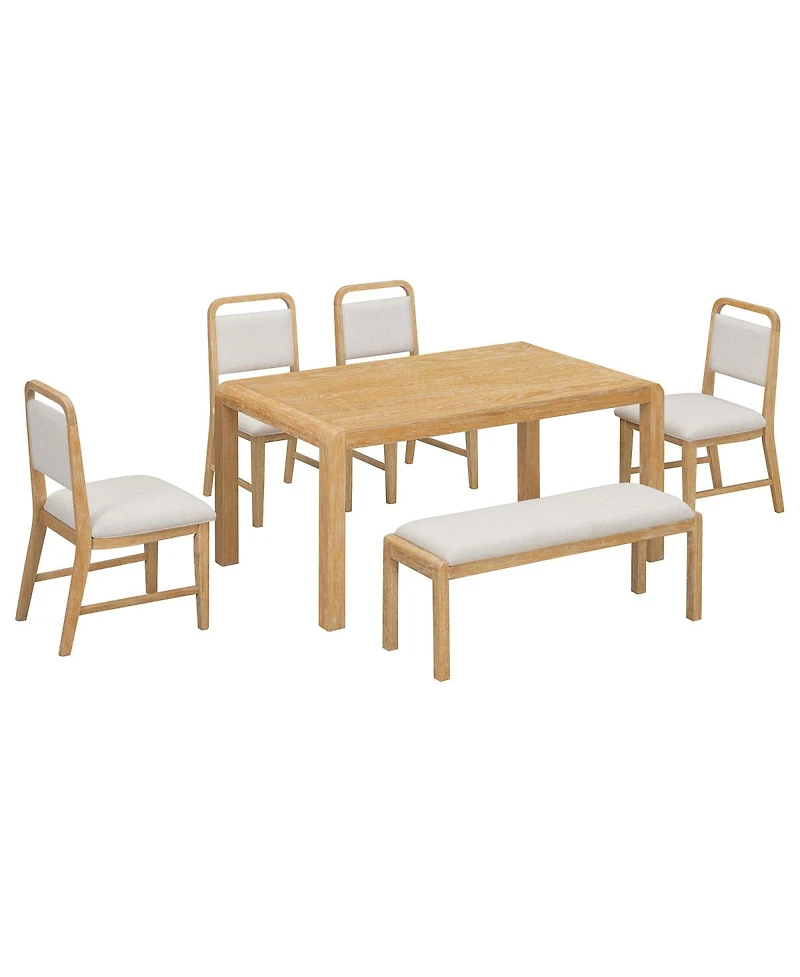 Streamdale Furniture Extendable Dining Set with 4 Chairs and Bench